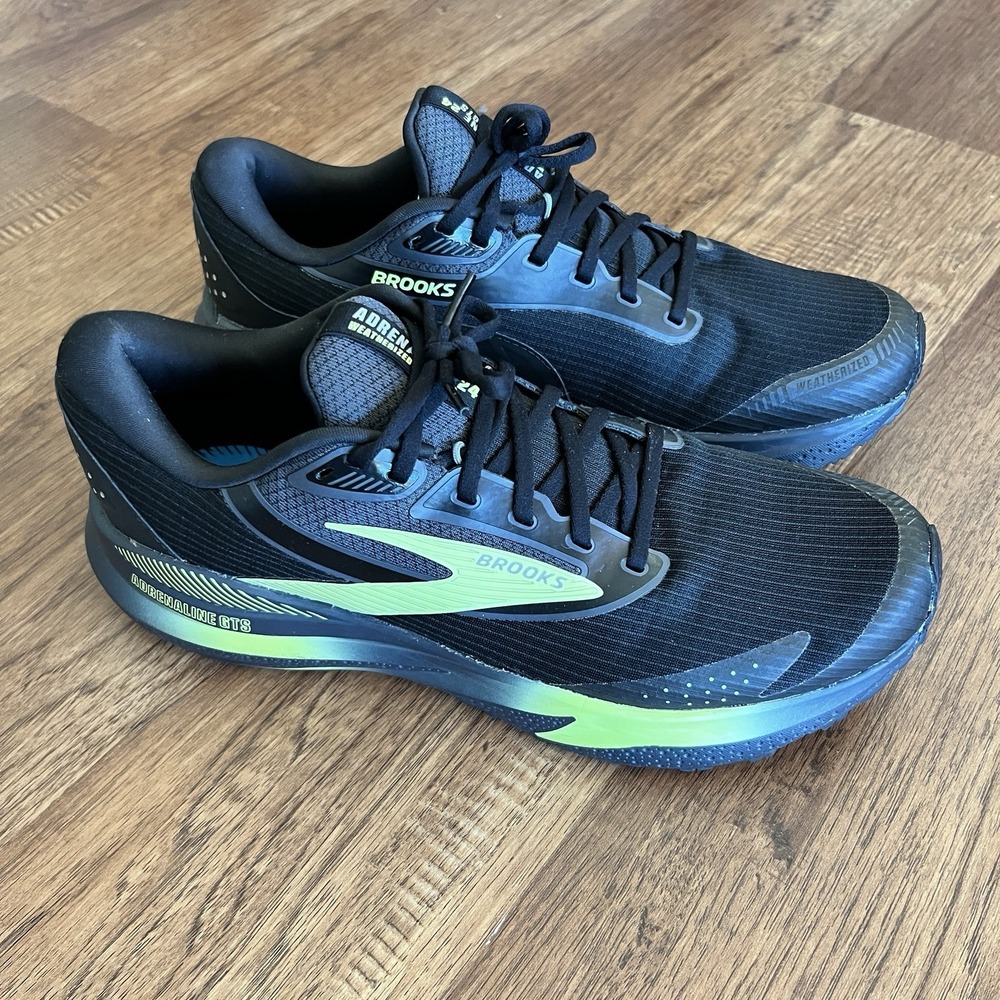 Men's Brooks Adrenaline GTS 24 Men's 10.5 D Black Yellow Running - No insoles